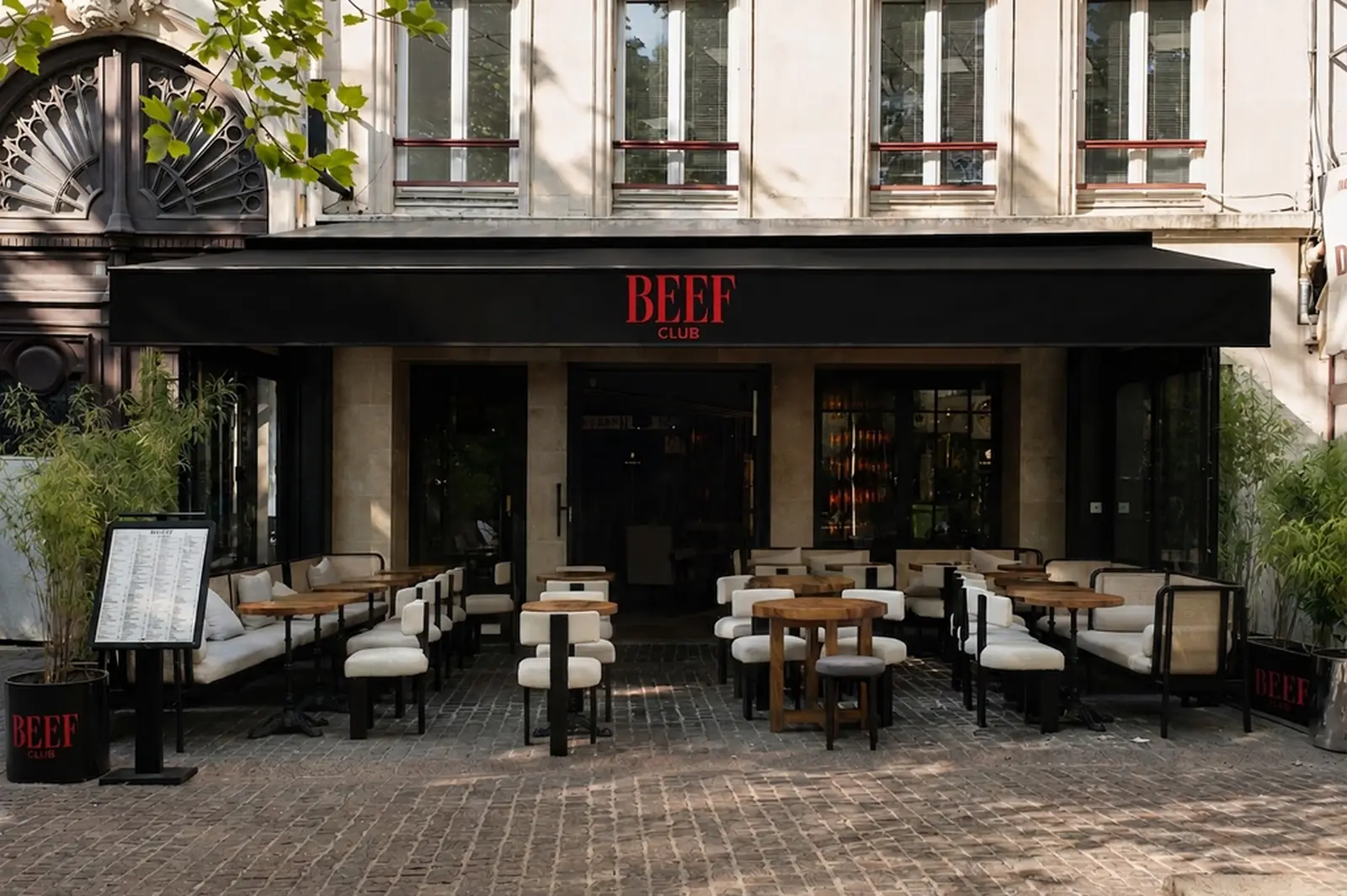 Façade du Beef Club & Co, 8 rue Coquillière, Paris 1er